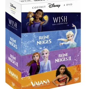 COFFRET DISNEY – WISH / VAIANA / LA REINE DES NEIGES 1 & 2