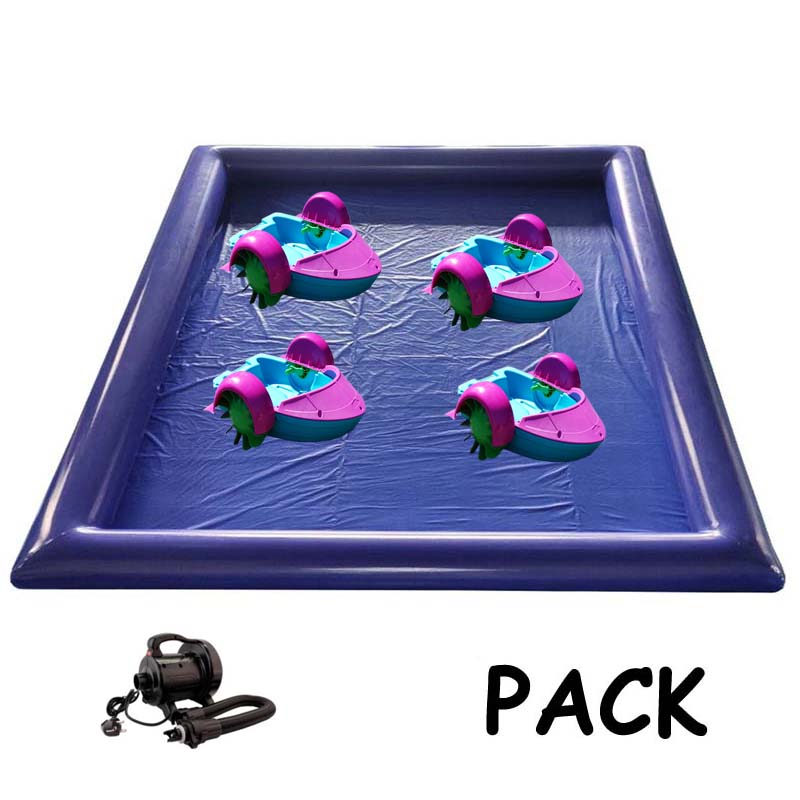 Pack de 4 bateaux Mississippi standard + bassin gonflable 8 × 8 m – Image 2